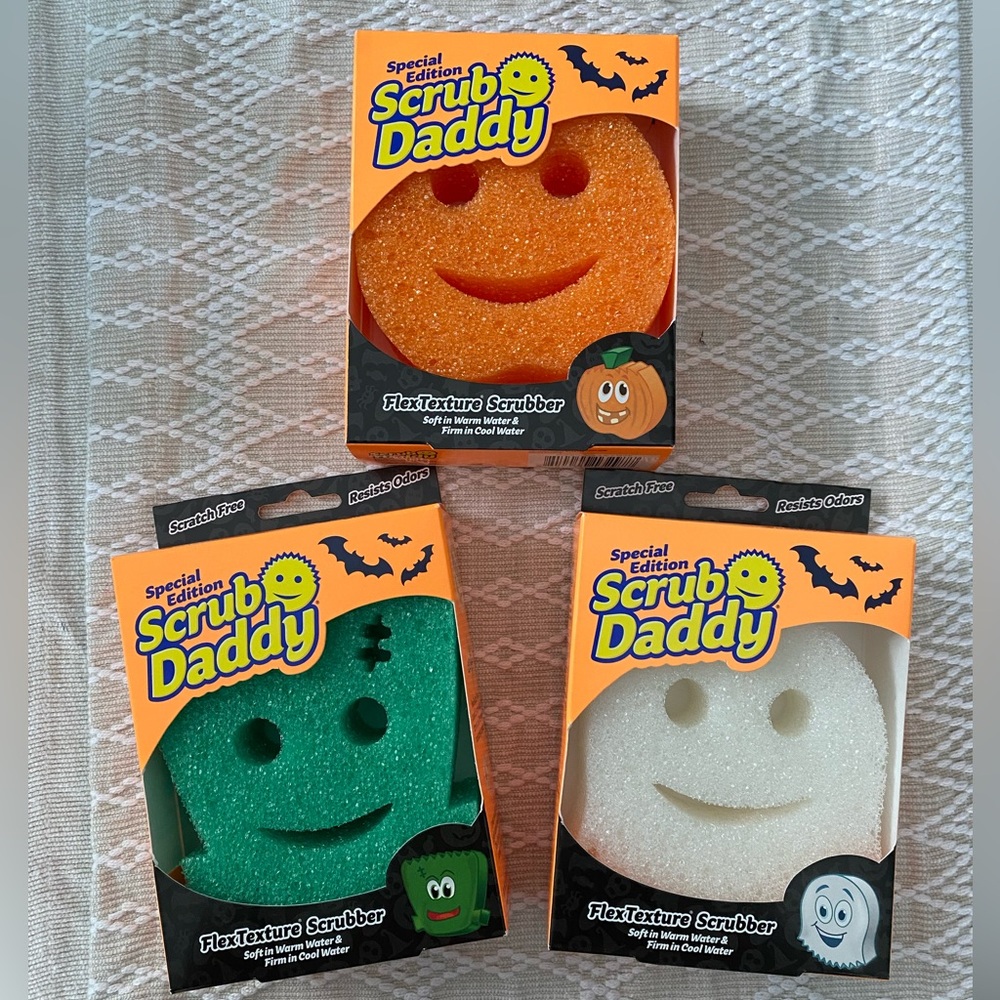 Scrub Daddy Limited Edition Halloween Collection Ghost Pumpkin Frankenstein